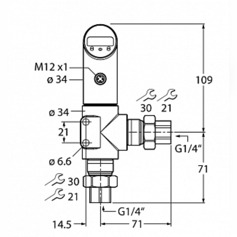 Датчик давления с релейным выходом TURCK PS016D-501L-2UPN8X-H1141