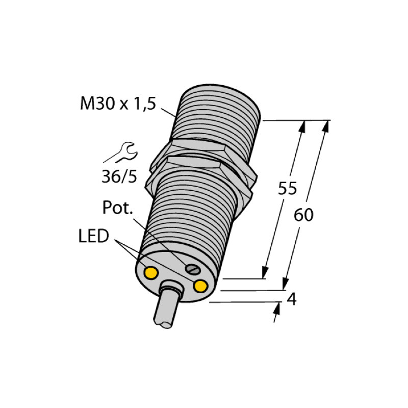 Индуктивный датчик TURCK DBI10U-M30-AP4X2