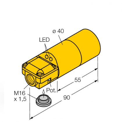 Индуктивный датчик TURCK DNI30U-K40SR-AP4X2