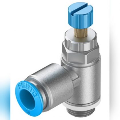 Пневмодроссели Festo, серия GRLA, монтаж на пневмоцилиндры